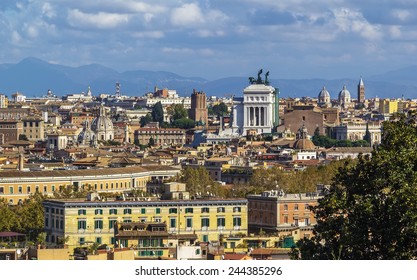 View Of Rome From Janiculum Hill, Italy