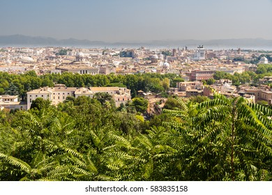 View Of Rome From Janiculum Hill, Italy.