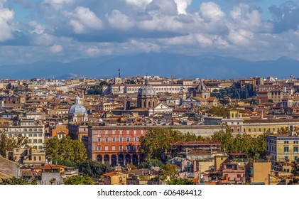 View Of Rome From Janiculum Hill, Italy