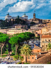 View Of Rome From Orange Garden Terrace