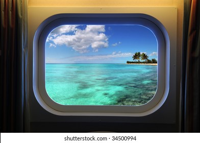 View From Room Of Cruise Ship Window