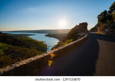 View From The Route Of Gorges Du Verdon In South Of France During Summer Road Trip Of The Most Beautiful Scenery In The Country 