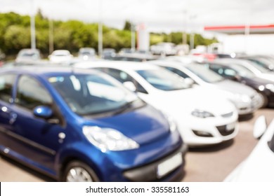 View Of Row New Car At New Car Showroom