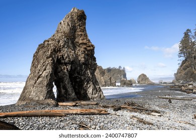 View of Ruby Beach in the Olympic Peninsula, WA.