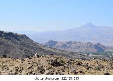 View of the rugged terrain around Kars and Igdir in the east of Turkey. Photo taken in September 2022. - Shutterstock ID 2224304553