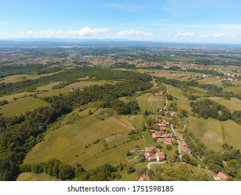 View Of Rural Village From Top Of Hill Kozara Near Prijedor 