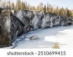 View of the Ruskeala Marble Canyon n the Republic of Karelia, Russia