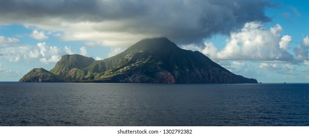 A View Of Saba Island In The Caribbean