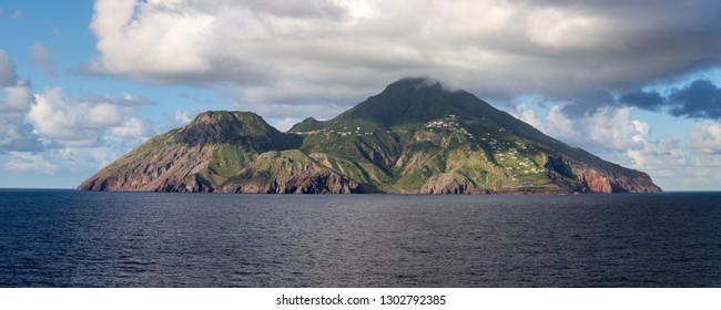 A View Of Saba Island In The Caribbean