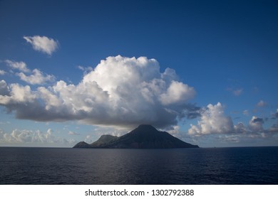 A View Of Saba Island In The Caribbean