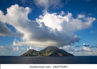 A View Of Saba Island In The Caribbean