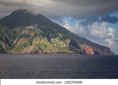 A View Of Saba Island In The Caribbean