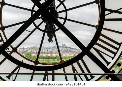 View of Sacre Coeur through a large Clock - Powered by Shutterstock