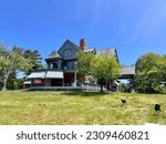 View of Sagamore Hill, home of former US president Theodore Roosevelt.