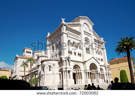 View of Saint Nicholas Cathedral in Monaco.