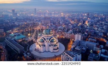 View of Saint Sava, orthodox church in Belgrade, Serbia. Stok fotoğraf © 