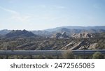 view of the san andreas fault from the 14 highway