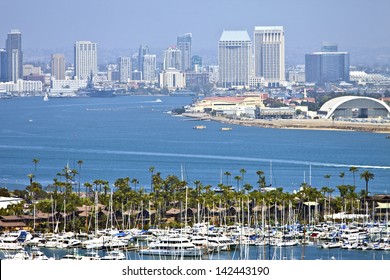 View of San Diego skyline hazy atmosphere from Point Loma Island California. - Powered by Shutterstock