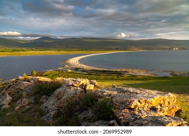 View Of The Sand Spit On Lake Baikal