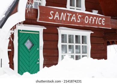 View Of Santa's Office In Saariselka, Lapland.