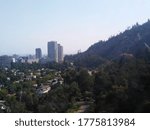 View of Santiago Chile from the mountain