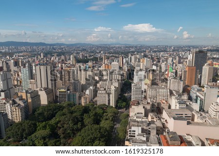 View of Sao Paulo from the Edificio Italia, Brazil, South America
