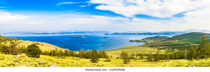 View From Sarma Over The Baikal To The Foggy Island Of Olkhon