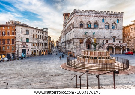 Similar – Image, Stock Photo Perugia, historic city of Umbria, Italy