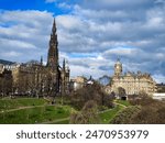 View at the Scott monument at Edinburgh on Scotland