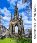 View at the Scott monument at Edinburgh on Scotland