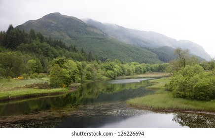 View Of Scottish Highlands Near Glencoe After A Rain Storm