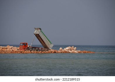 View From The Sea Beach Of Bari In Italy On June 17, 2016