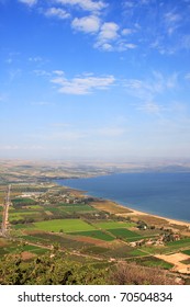 View Of The Sea Of Galilee (Kineret Lake) From Arbel Mountain, Israel