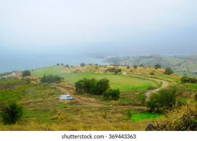 View of the Sea of Galilee from the Mount of Beatitudes, Northern Israel