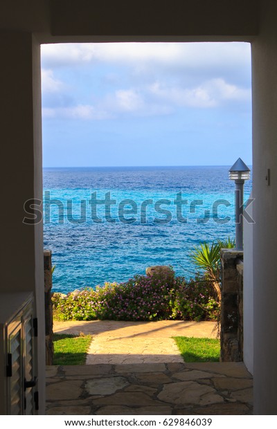 View Sea Through Passage On Sunny Stock Photo (Edit Now) 629846039