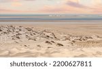 View of sealine beach in Qatar from top of a dune.