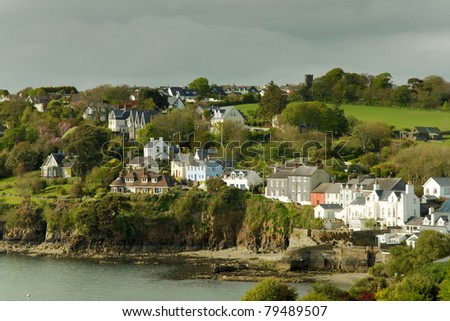 View of seaside houses at Killarney, Ireland