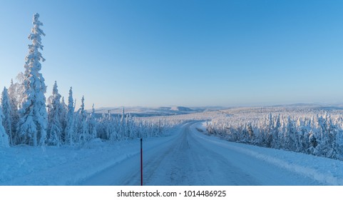 View From The Seat Of An Ice Road Trucker On The Dalton Highway In Alaska