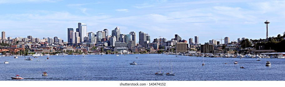 View Of Seattle Over Lake Union.