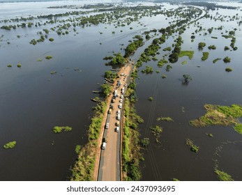 View section of flood disasters in Anambra State, Nigeria