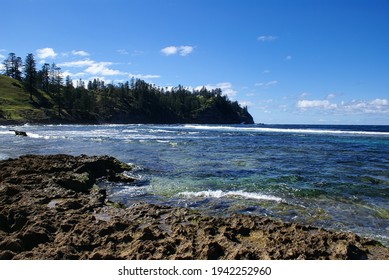 A View Of A Section Of The Rugged Coast Of Norfolk Island