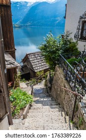 View To Hallstätter See From A Staircase In The Town