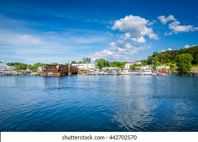 View Of The Seekonk River, In Providence, Rhode Island.