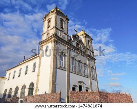 View of the Senhor do Bonfim Church in Salvador, Bahia, Brazil.