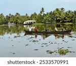 A view of the serene backwaters of Kerala