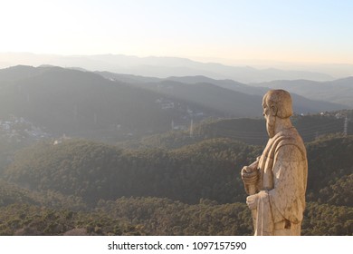 View Of Serra De Collserola Natural Park, Barcelona, Spain