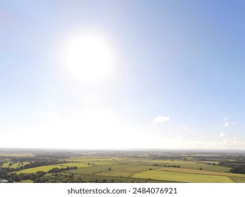 View of the setting sun