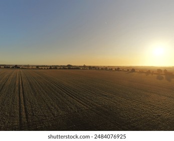 View of the setting sun