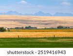 View of the Seven Devils Mountains, Idaho from a farm in Joseph, Oregon