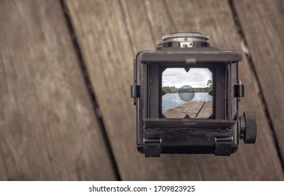View of the shaft of an old camera